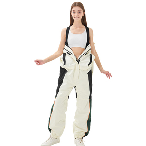 Traje de Esquí de Una Pieza para Mujer, Chaqueta con Capucha Impermeable, Conjunto de Pantalones, Color Sólido, Aislamiento, Cierre de Cremallera, Ropa de Invierno para Exteriores - Product Image 4