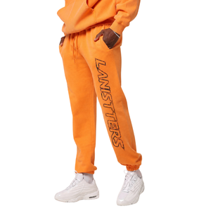 Customized <b>Mens</b> Vertical Print Fleece <b>Trousers</b> Relaxed Fit <b>Drawstring</b> Waist Cuffed Streetwear Jogger Pants OEM Clothing Supplier - Product Image 2