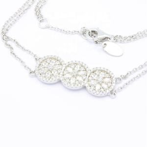 Bracelet Fleur en Argent 925 Classique de Bonne Qualité avec Zircon Plaqué Rhodium et Placage Multicolore – Prix Usine – Ensemble de Bijoux Tendance - Product Image 3