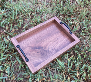 Plateau de service alimentaire en bois fait main, avec couleur et taille personnalisées, pour la maison, le restaurant, le bar, l'hôtel, les mariages - Product Image 3