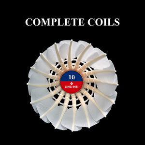 Volants de <span class=keywords><strong>badminton</strong></span> LING-MEI 10 pour camp d'été - Volants d'entraînement robustes en plumes d'oie pour l'entraînement junior, vitesse 77 76 75 - Product Image 6