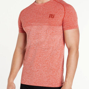 Vêtements de sport professionnels pour hommes, t-shirts de gym en tissu tricoté, respirants, séchage rapide, coupe ajustée, qualité supérieure - Product Image 2
