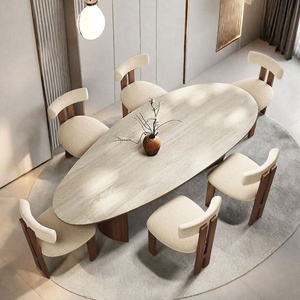 Modern <b>Dining</b> <b>Table</b> Wooden <b>Dining</b> <b>Table</b> With 8 Chairs Antique Style <b>Dining</b> <b>Table</b> for <b>Dining</b> Room For Home Villa Apartment - Product Image 1