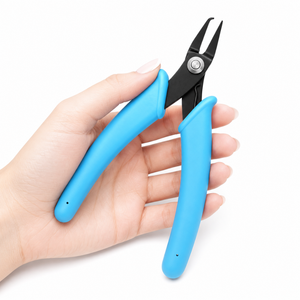 Pince coupante micro de précision à poignée bleue, mini pince coupante à coupe rasante, outil de réparation électronique, coupe-âme à ressort tranchant - Product Image 6