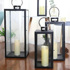 Nordic Home Decor <b>Lantern</b> Glass Candle Holder <b>Gold</b> Finish <b>Lantern</b> Elegant <b>Gold</b> Metal and Glass Candle Holder <b>Lantern</b> - Product Image 3