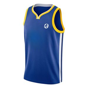 Camiseta de baloncesto azul y amarilla para hombre, camiseta sin mangas para equipo, ropa deportiva ligera y transpirable, entrenamiento, juego, competición - Product Image 1