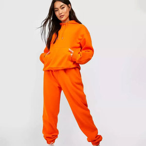<b>Women</b> Red Solid Streetwear Tracksuit Set Full Sleeve Sporty Hooded <b>Joggers</b> Side Stripe Regular Fit Winter Woven <b>Fleece</b> - Product Image 5