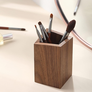 Porte-crayons en bois, support à stylos, organisateur de bureau en bois fait main, rangement de papeterie pour la maison, le bureau, l'école, décoration de table - Product Image 1