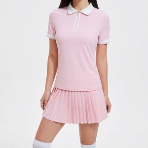 OEM Wholesale Custom Logo Private Label Sublimation Printed Spandex/Nylon Short Sleeve Turn-down Collar Tennis <b>Dress</b> Unisex - Product Image 1