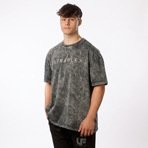 T-shirt pour homme en coton jersey délavé à l'acide, manches courtes, col rond, coupe classique, décontracté, avec logo frontal, anti-boulochage - Product Image 6