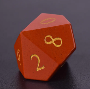 Luxury Hand Carved Natural <b>Red</b> Jasper Gemstone DnD Dice Set Polyhedral RPG Dice Collection with Premium <b>Gift</b> Storage <b>Box</b> - Product Image 5