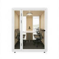 Cabine téléphonique moderne insonorisée en aluminium Hexagon Hipod avec écran LED et fenêtre en aluminium pour immeuble de bureaux, autoportante