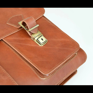 Maletín de cuero para negocios, multifuncional, con bolsillos, logotipo personalizado, de lujo, duradero, estilo vintage, de cuero genuino, para portátil. - Product Image 6