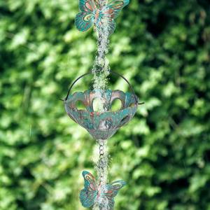 Chaînes de pluie en fer – Design moderne du milieu du siècle résistant aux intempéries pour des systèmes de drainage de jardin élégants et des éléments architecturaux - Product Image 2