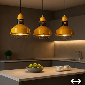 Gold Steel Adjustable Height Pendant <b>Light</b> E27 2700K Soft Warm White Incandescent Glass Drum Shade <b>Dining</b> Room Lighting - Product Image 2