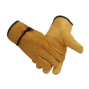 Gants de conduite en cuir de vachette de haute qualité pour adultes, gants de sécurité chauds et confortables pour le travail - Product Image 2