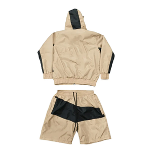 Wholesale Custom Men Summer Hooded Printed Windbreaker Shorts <b>Set</b> Waterproof Breathable Quick Dry Streetwear Outfit - Product Image 6