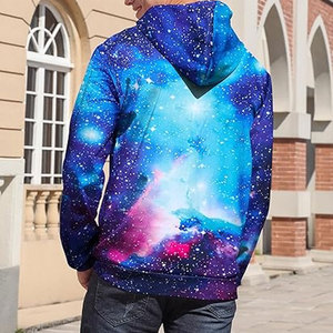 Sweat-shirt à capuche unisexe, design imprimé graphique, avec poches kangourou sur le devant, décontracté, confortable, manches longues - Product Image 5