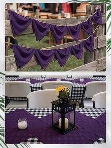Bandanas carrés de couleur unie violette, foulards multifonctionnels en coton, utilisation décontractée quatre saisons - Product Image 2