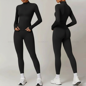 Conjunto de Yoga y Gimnasio sin Costuras de Moda 2026 para Mujer, Ropa Deportiva de Alta Elasticidad, Dos Piezas - Product Image 2