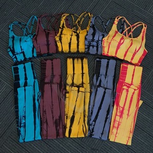 Ensemble de vêtements de sport pour femmes, écologique, 2 pièces, soutien-gorge de sport et leggings taille haute, respirant, pour le yoga et la remise en forme - Product Image 6