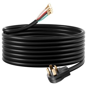 Cable de alimentación para secadora de 10 pies, 4 clavijas NEMA 14-30P, conectores de ojal para secadora, 125V/250V SDRT 10AWG/4C 30A - Product Image 1