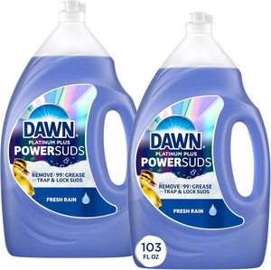 Liquide vaisselle Dawn Platinum Plus PowerSuds, détergent à vaisselle, parfum pluie fraîche, 51,5 fl oz (lot de 2) - Product Image 1