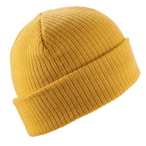 Bonnet tricoté personnalisé en gros pour hommes, bonnets jaunes décontractés chauds d'hiver pour adultes, casquette unie vierge pour enfants, fabricant - Product Image 1
