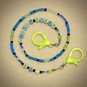 Colorful Handmade Embroidery Beaded <b>Lanyard</b> <b>for</b> ID Cards <b>Keys</b> and Badge Holder - Product Image 1