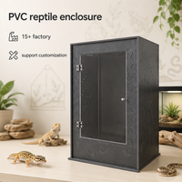 Terrarium en PVC en gros pour reptiles, cage vivarium avec porte en verre/acrylique, enclos pour reptiles 45x45x90cm, boîte de présentation pour habitat de serpent