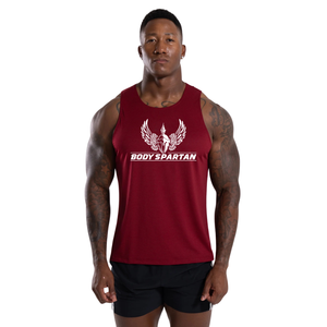 Men's Burgundy Red <b>Mesh</b> Tank <b>Top</b> Breathable Sleeveless Athletic Fitness Vest Gym Workout Training Summer Activewear - Product Image 1