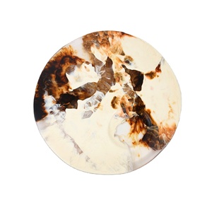 Bol et plat de service en résine polie faits à la main, écologiques, très demandés, lavables au lave-vaisselle, personnalisables pour les fêtes, fabriqués en Inde - Product Image 1