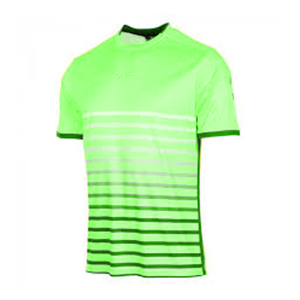 เสื้อยืดคอกลมแขนสั้นลายทางสีเหลืองน้ำเงินสำหรับผู้ชาย ทรงปกติ สไตล์ลำลอง พิมพ์ลายแบบซับลิเมชั่น ผ้าโพลีเอสเตอร์ 100% แห้งเร็ว - Product Image 6