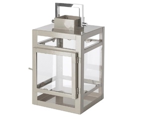 Magnífica Lámpara de Vela de Metal y Vidrio con Acabado Negro Brillante, Venta al por Mayor de Fábrica, para Decoración del Hogar - Product Image 2