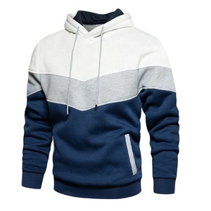 Men's Color Blocking Hooded <b>Sweatshirt</b> Regular Fit Casual <b>Black</b> Red Gray Knitted Hoodie With Pocket Autumn Wear 2027 - Product Image 5