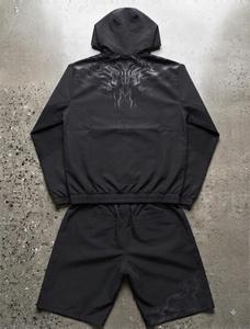 Conjunto de Sudadera con Capucha y Cremallera Stink para Hombre, de Algodón French Terry, con Estampado de Llamas, Estilo Urbano, Atuendo de Otoño, Gris y Negro - Product Image 4
