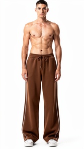 Nuevos Pantalones Deportivos Anchos Personalizados para Hombre, Cintura Elástica con Cordón, Franja Lateral, Corte Holgado Informal, Joggers de Algodón, Pantalones de Estilo Urbano para Otoño - Product Image 6