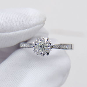 Nouvelle Bague Tendance pour Femme en Argent Sterling 925, Motif Étoile, Taille Brillant, Zirconium Diamant, pour Mariage et Fiançailles, Cadeau Éternité Fleur - Product Image 3