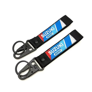 Woven Material Fashion Embroidery Double-Sided Key Chain Habi with <b>Hook</b> & Custom Logo Sublimation Printing Medal <b>Clip</b> Beauty - Product Image 5