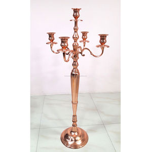 Candelabros de aluminio de gran diseño, candelabros metálicos de varios tamaños para decoración de bodas en el hogar, centros de mesa - Product Image 5