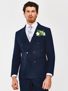 Costume sur mesure MTM grande taille 2 pièces pour homme en tissu TR, veste et pantalon, vente en gros, simple boutonnage, vêtements élégants pour adultes, costumes d'affaires - Product Image 4