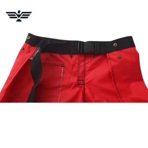 Pantalon de travail de sécurité haute visibilité rouge et noir pour hommes avec bandes réfléchissantes, pantalon de sécurité renforcé pour les travaux forestiers - Product Image 6