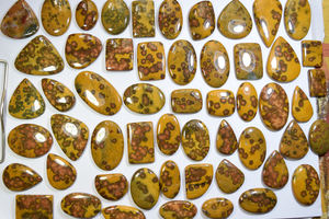 Jaspe oceánico natural auténtico en cabujón, piedras preciosas al por mayor de origen ético para la fabricación de joyas desde Jaipur - Product Image 2