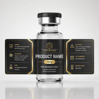 Étiquettes personnalisées pour flacons de peptides de laboratoire 3ml 5ml 10ml, autocollants PET imperméables pour petites bouteilles en verre