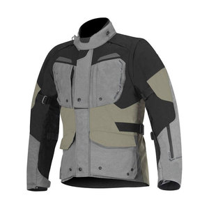 Blouson de moto pour homme à manches longues, coupe-vent, toutes saisons, avec blocs de couleur, pour la course à moto - Product Image 4