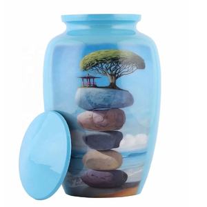 Hummingbird Lotus Design Metal Urns for Ashes Serenity <b>Memorial</b> Adult Cremation Urns Decorative Metal Urns for Home Display - Product Image 3