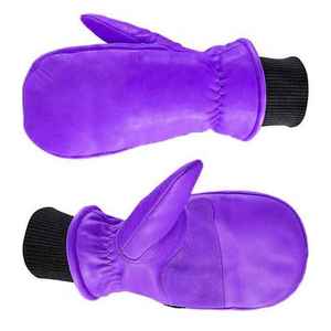 New Custom Design Non Slip Adjustable Wrist Strap Full Finger Unisex <b>Ski</b> Gloves Mitten High Quality Leather for Snowboarding - Product Image 5