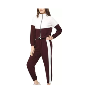 High Quality 100% Cotton Women's Eco-Friendly <b>Plus</b> Size 2-Piece Hooded Solid Street-wear for Jogging Casual Breathable Tracksuit - Product Image 3