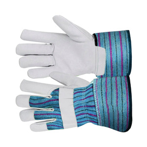 Gants de travail en cuir de vachette grainé de qualité supérieure, protection personnelle, robustes, pour travaux industriels, sécurité, construction, jardinage - Product Image 3