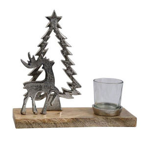 Handmade Wooden Christmas Tree <b>Tealight</b> Holder With Golden <b>Tealight</b> Bowl For Indoor Home Decoration <b>Tealight</b> Holder - Product Image 4